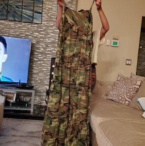 Demin and supplies camo dress